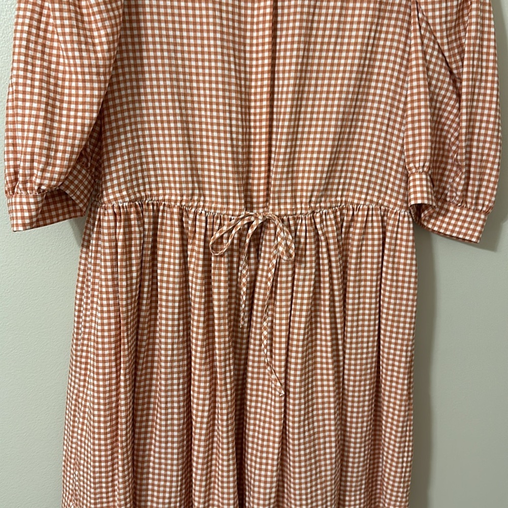 Hunter Bell McCauley Dress Fall Harvest Gingham Size Medium - Picture 10 of 15